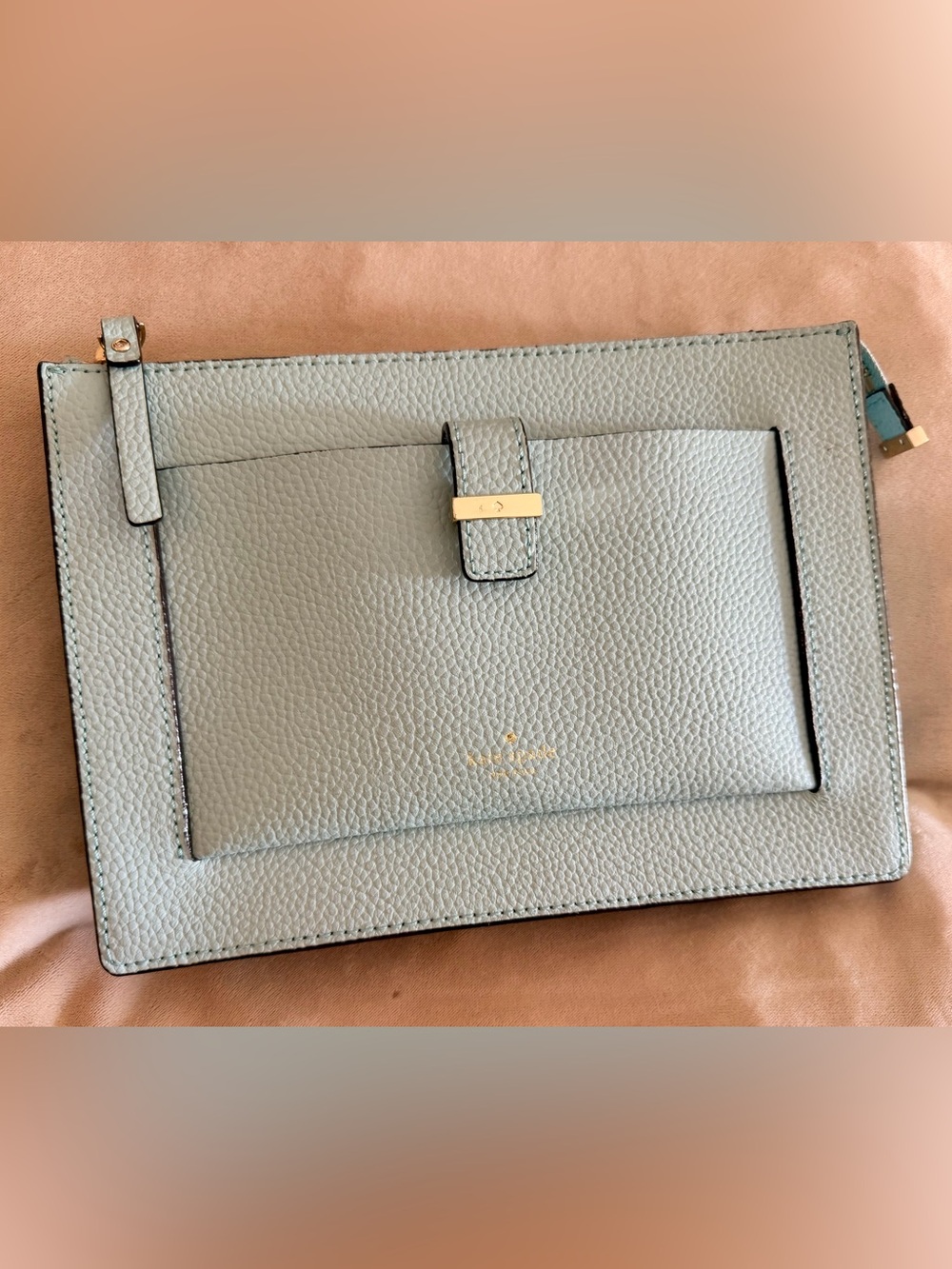 Kate Spade pebble leather  purse&clutch in light blue